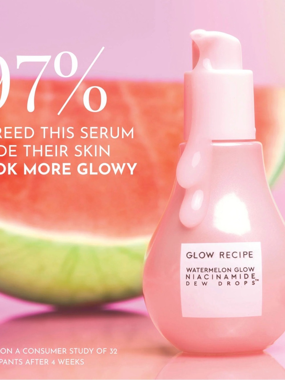 Glow Recipe Watermelon Glow Niacinamide Dew Drops - Pink Bottle 15ML - Picture 3 of 4